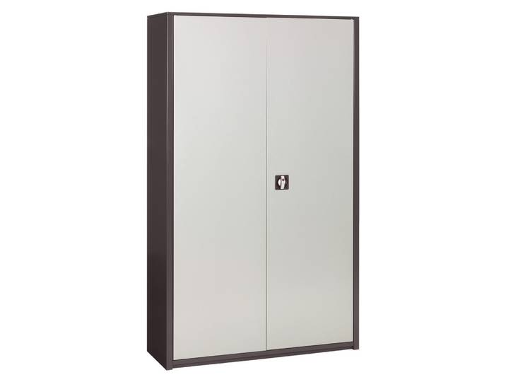 Armoire métal Maxi Classtout - A portes battantes H. 198 x L. 120 cm - Corps Anthracite - Portes Aluminium