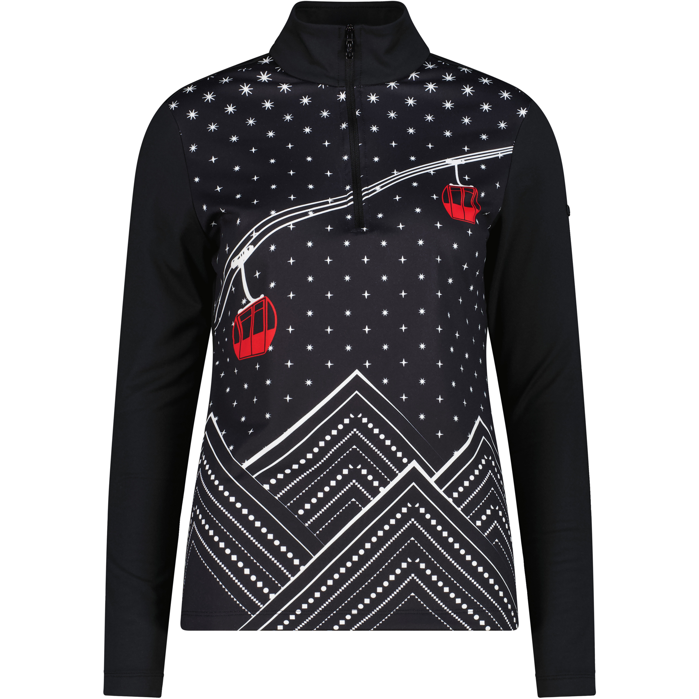 CMP Damen Pullover schwarz Größe XS Trekking Elastisch