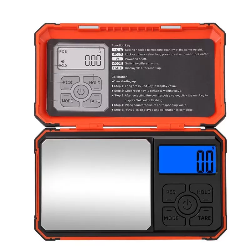 INF Kleine Digitalwaage, Küchenwaage, Taschenwaage, 500 g/0,01 g