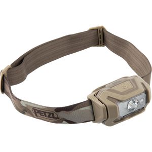Petzl Stirnlampe Aria 1R RGB LED, wiederaufladbar, 475 Lumen mit Blau-, Grün- & Rotlicht, wasserdicht, camouflage
