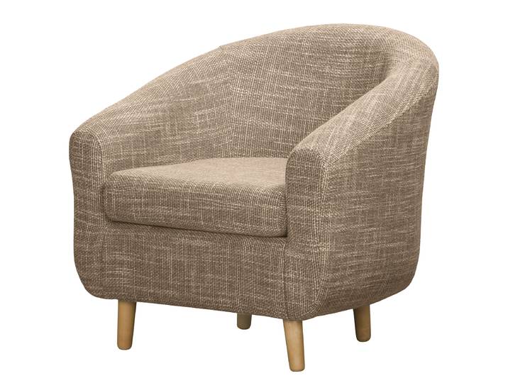 Sessel Grau Webstoff Krupa 74 x 74 x 70cm