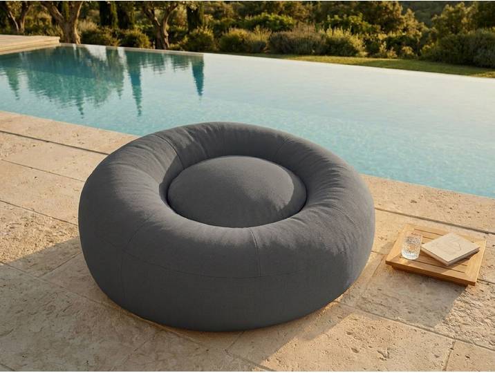Pouf extérieur avec bâche de protection ELOANE