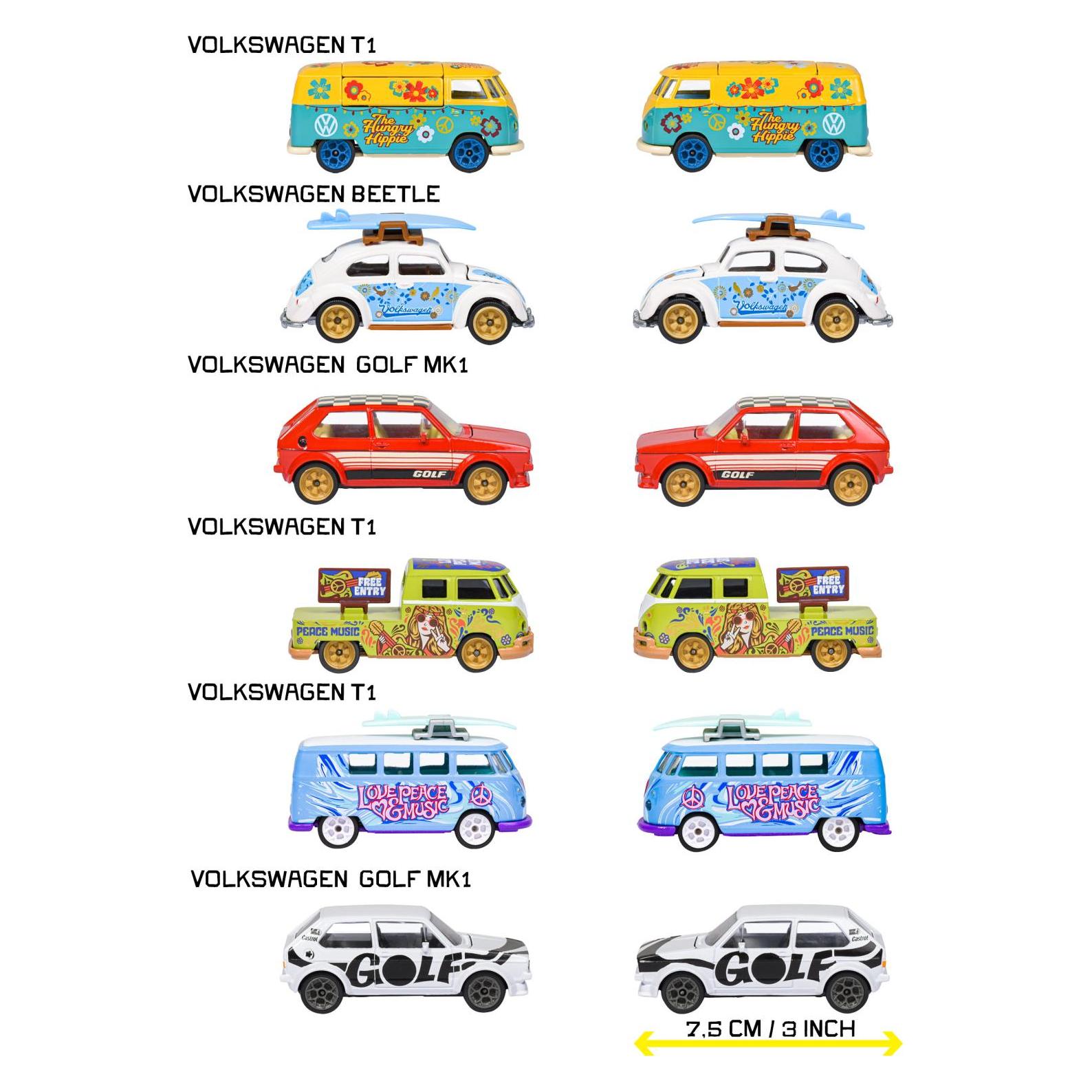 Majorette Volkswagen Deluxe Cars, 6-sort. (214101000)