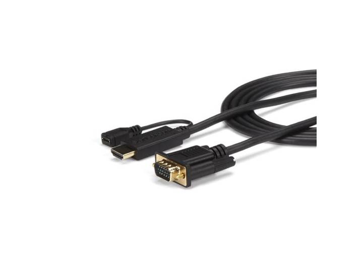 StarTech.com Câble adaptateur HDMI vers VGA de 3m - Convertisseur actif HDMI vers HD15 - M/M - 1920x1200 / 1080p, 3 m, VGA (D-Sub), HDMI + Micro USB,