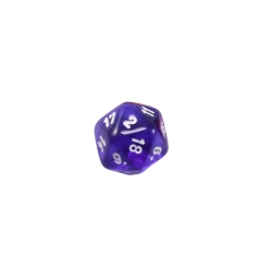 Halmakegel.com 20-seitiger Würfel - Ikosaeder - W20 - transparent - blau 269388
