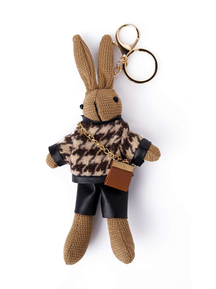 Lucky Bees Taschen-/ Schlüsselanhänger ''Rabbit'' in Hellbraun - (L)20 cm - onesize