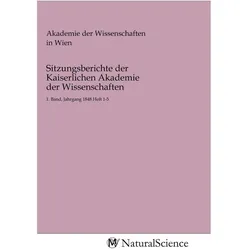 Sitzungsberichte der Kaiserlichen Akademie der Wissenschaften, Fachbücher