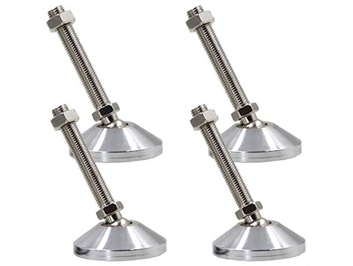 FOELANNE Nivellierfüße aus Eisen und Gummi Möbelstützen aus Eisen und Gummi for Tische, Sofas, Werkbänke: 4er-Pack(D80 M14*150)