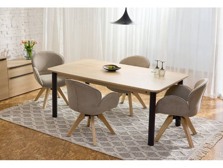 TOM TAILOR HOME Essgruppe COLOR TABLE 180x90 + 4x WINGS ARMCHAIR in abgestimmten Farben, (Set, 5-Teilig: 1 Tisch und 4 Stühle), für ein stimmiges Gesamtbild am Esstisch – ohne langes Suchen.