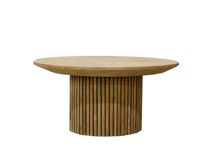Table basse ronde d80 cm en teck massif