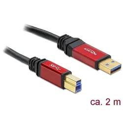 DELOCK USB3.0 Kabel Delock A -> B StSt 2.00m Premium