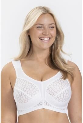 Plus Size Women's Lovely Jacquard bra by MISS MARY OF SWEDEN INC in White (Size 42 DD)