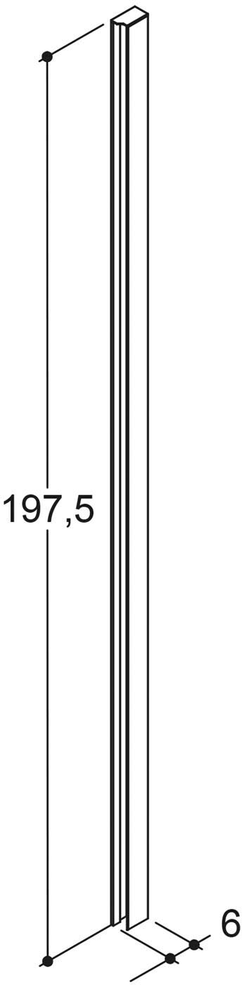 Dansani Match Verbreiterungsprofil für Modelle A, B, E, Duschkabinen, 1600507, - Länge: 200 cm