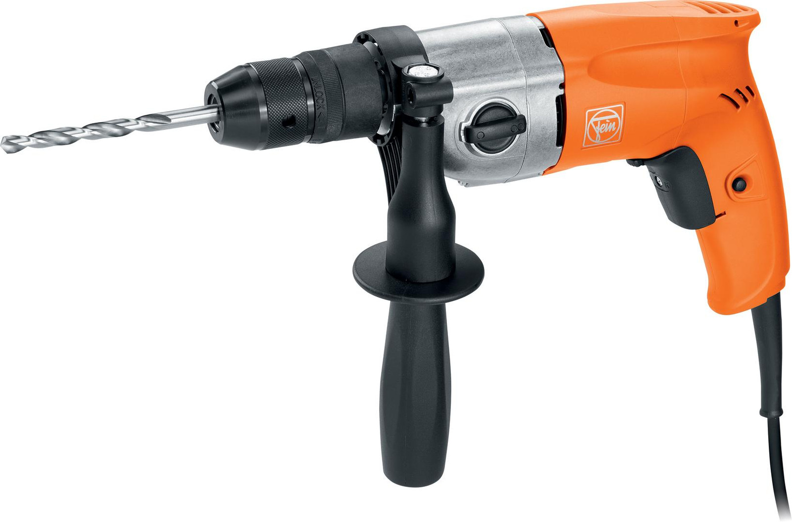 Fein Bop 10-2 handboormachine zonder sleutel, zwart/oranje/roestvrij staal, 2250 RPM