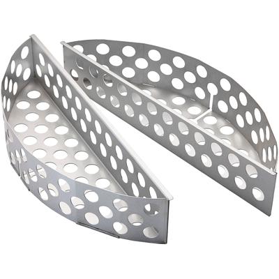 Kohlekorb RÖSLE "F50/F50 AIR matt", silber (silberfarben), B:29,5cm H:9cm L:8cm, Stahl, Anzündkamine, Grillen mit müheloser Hitzequellen-Positionsfreiheit
