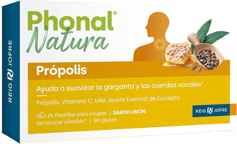 Phonal Natura Própolis pastillas para chupar sabor limón 24 u