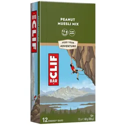 CLIF BAR Energieriegel Erdnuss-Müsli-Mix 68g | 12 Riegel Box