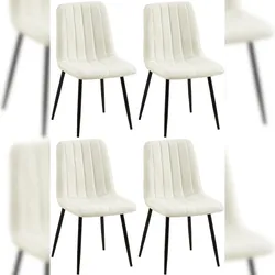 CLP 4er Set Stühle Dijon creme/Stoff