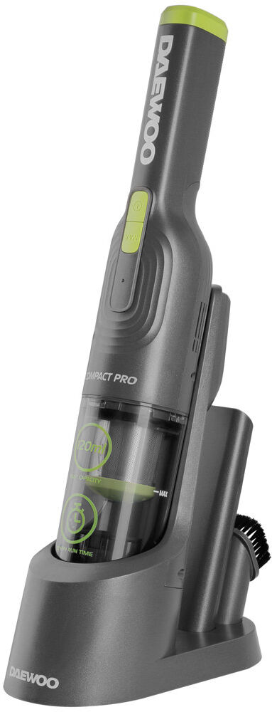 Daewoo Compact Pro 11.1V Cordless Handheld Vacuum Cleaner Portable Mini Compact Hand Vac 30min Runtime Green;Grey 0.49kg