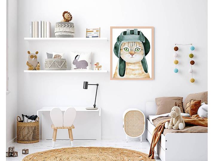 Tableau déco Kitten 43 x 53cm Multicolore