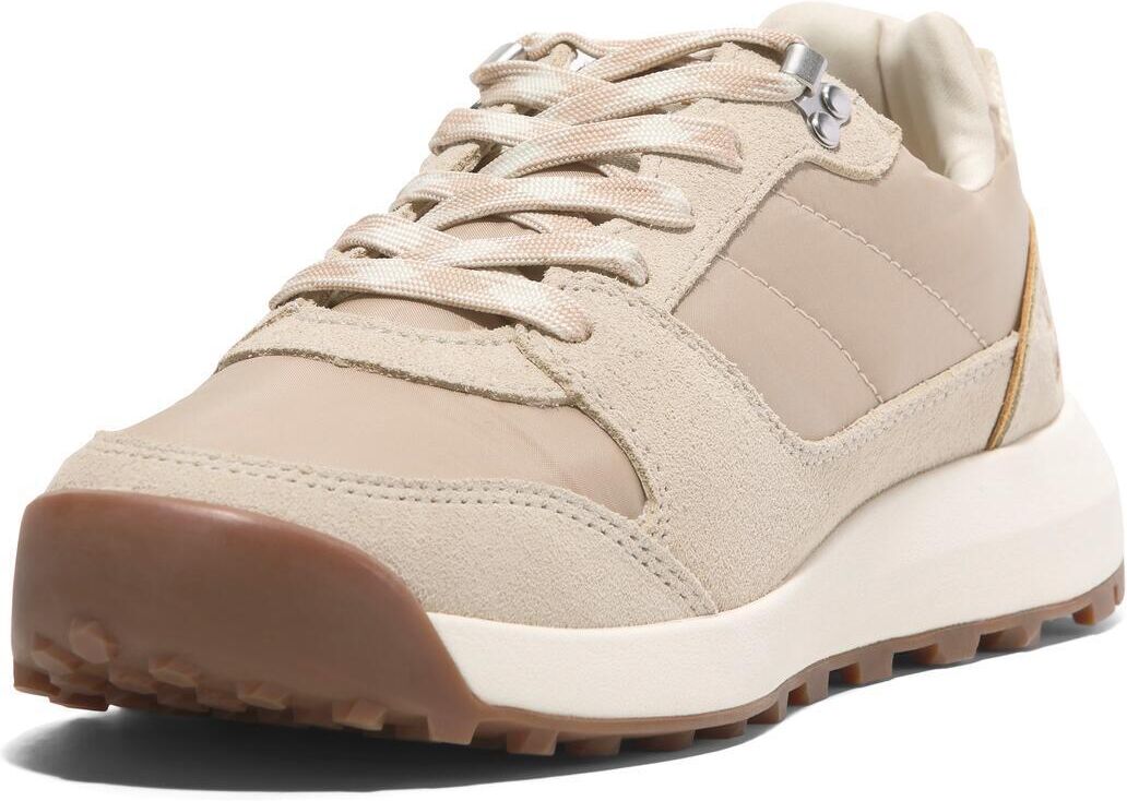 Sneaker TIMBERLAND "RETRO SWIFT LOW LACE UP SNEAKER", Damen, Gr. 38, beige (lt bei woven), Leder, Textil, Schuhe Sneaker lt bei woven 38
