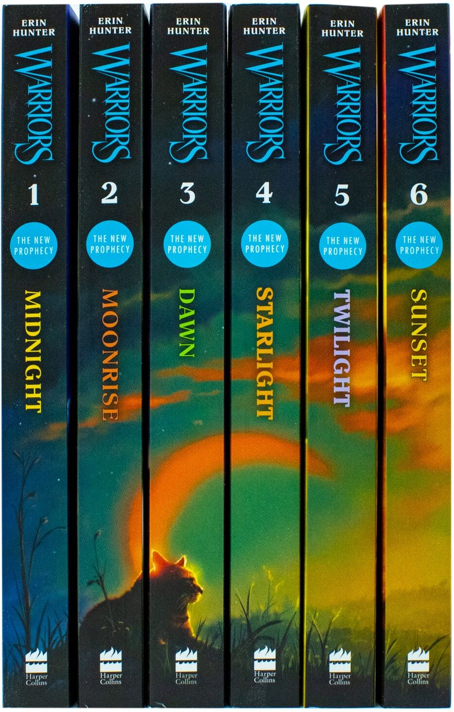 HarperCollins Children's Books Warrior Cats Series 2 The New Prophecy by Erin Hunter - 6 Book Paperback Set - Ages 9-12 - Animal Fantasy Adventure Collection