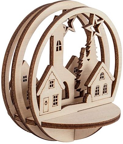 Holz-Steckteile "Kirche", 2 Stück