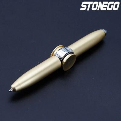 Uplifted Finds STONEGO 2 in 1 Stress Relief Spinner Pen Gyroscope Writing & Fidget Tool gold