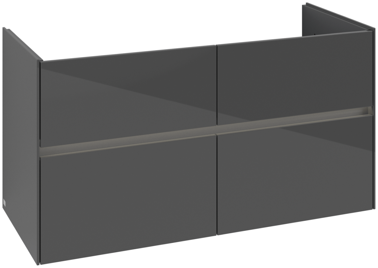 Villeroy & Boch Waschtischunterschrank Collaro C146B0 472x609,5x1161mm mit Beleuchtung Glossy Grey C146B0FP