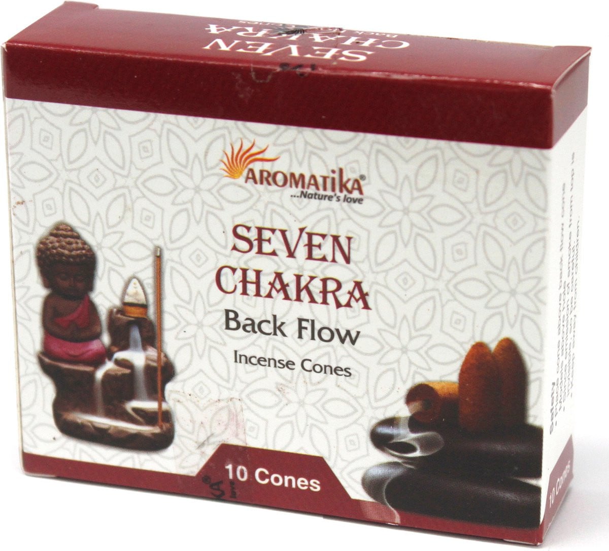 Aromatica Backflow Wierook Kegels - 7 Chakra's - 120 stuks