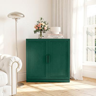 Lirago Corner Storage Cabinet Wooden Corner Accent Cabinet with Adjustable Shelves Corner Buffet Sideboard