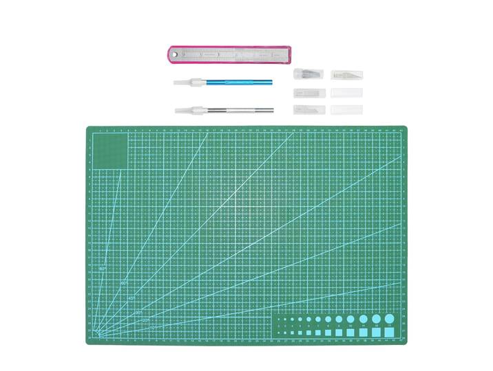 Schneidematte Set 45 x 30 cm mit Werkzeug 50-teilig