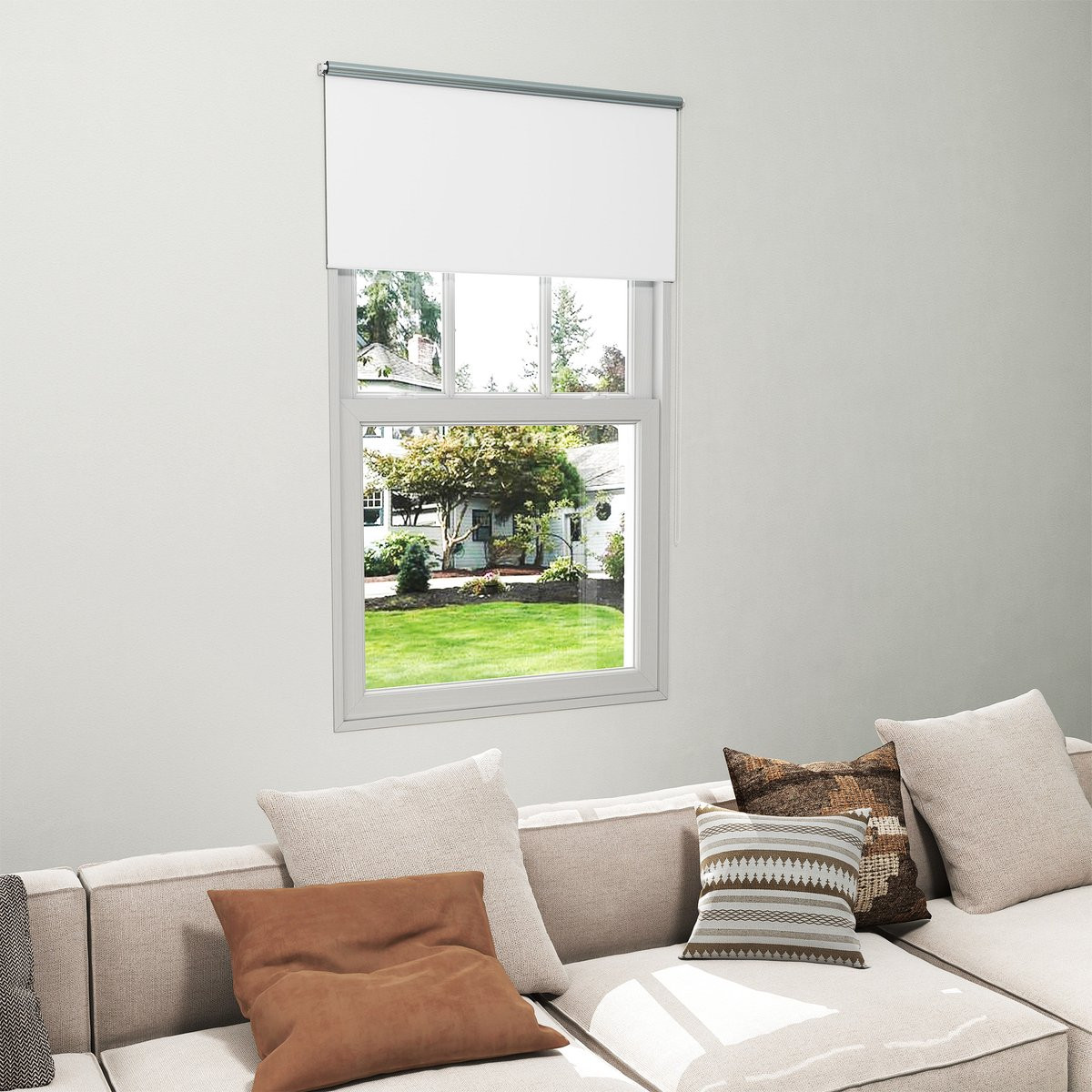 LZQ Verduisterende Rolgordijnen Wit - 100 x 160 cm