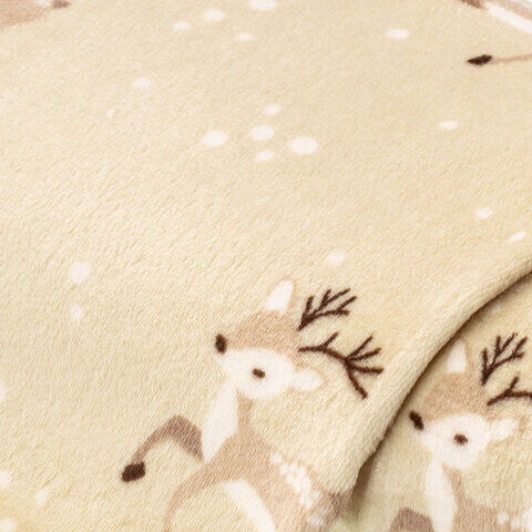 Wellness-Fleece "Schneemann & Reh", braun-color