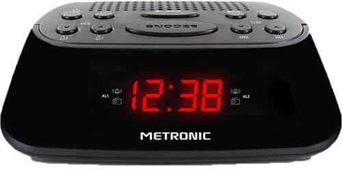 Metronic Rádio Despertador  Duplo Alarme