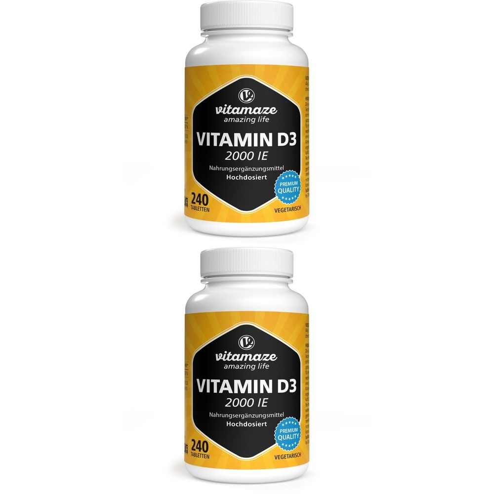 Vitamin D3 2.000 I.e. vegetarisch Tabletten 2x 2x240 St