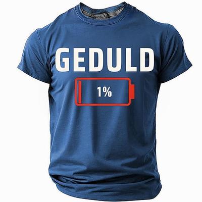 Lustige T Shirts MäNner Geduld Bedruckt Herren Bekleidung