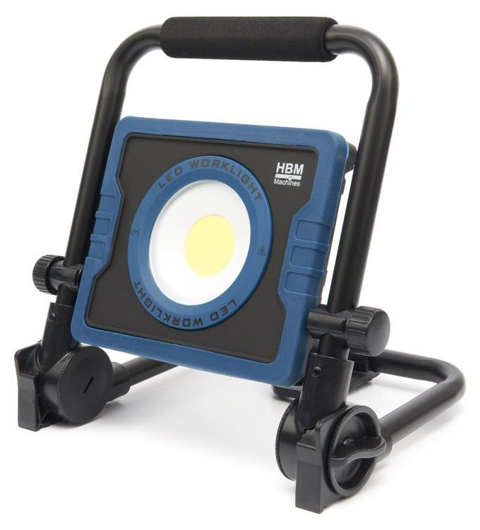 HBM LED-accu-bouwlamp met verwisselbare batterij, 30 Watt, 3300 lumen, 6500K, wit