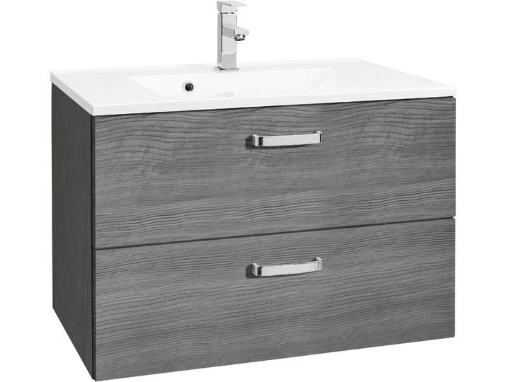 Waschtisch WELLTIME Ravenna , grau (eichefarben, silber, graphit, graphit), B:60cm H:54cm T:48cm, Waschtische, Waschtisch