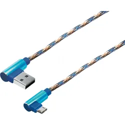 MATR M8L - Sync- & Ladekabel, USB A -> Micro, 1,0m, gew., blau