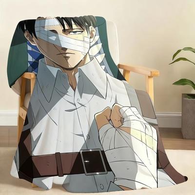 Uplift Picks Levi Ackerman Anime Throw Blanket Soft Chibi Plush Blanket 05 100x150cm