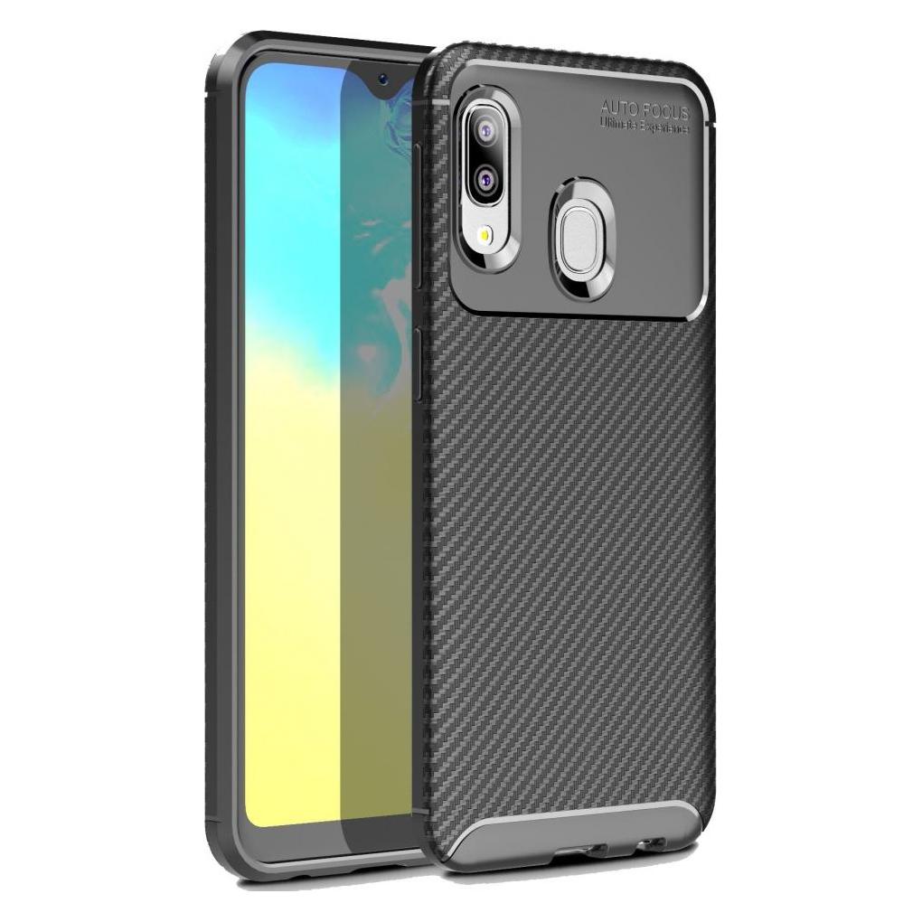 Screenguard Samsung Galaxy A20e Hülle Carbon Design TPU Case (Samsung Galaxy A20e) (00029113)