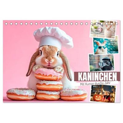 KANINCHEN Mit Humor durchs Jahr (Tischkalender 2027 DIN A5 quer), CALVENDO Monatskalender