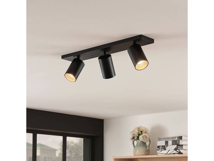 Arcchio Strahler Brinja, 2er-Set, schwarz, eckig, 3-flammig Brinja Arcchio, dimmbar, schwarz, für Flurbereich, Aluminium, Modern, Strahler