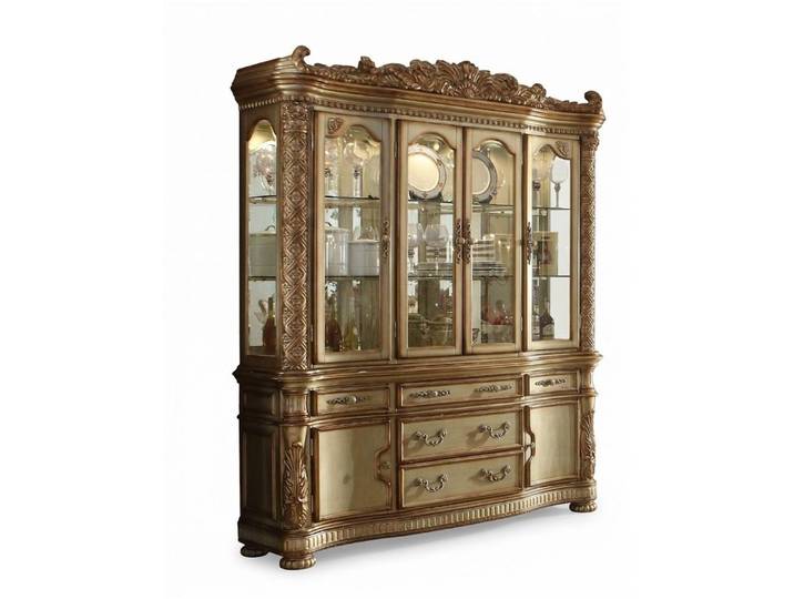 JVmoebel Vitrine Antike Schaufenster Vitrine aus Holz im Rokoko Design Sofort (Vitrine) Made in Europa