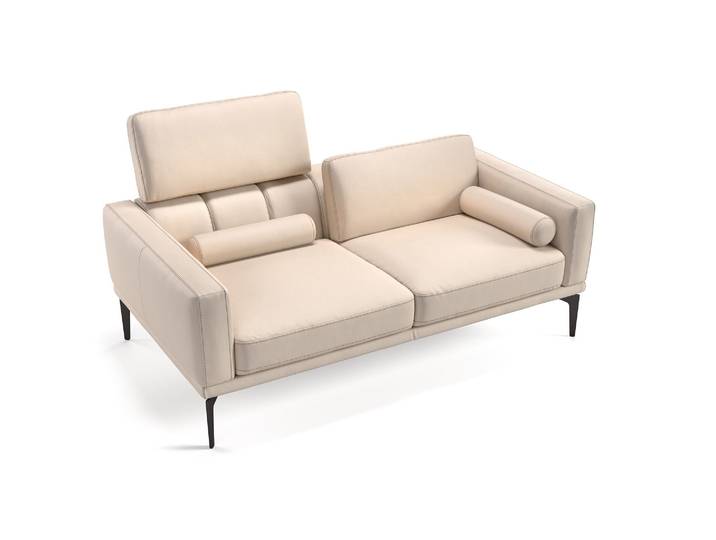 Leder Sofa 2-Sitzer SALERNO Designer Relaxcouch Sitzverstellung