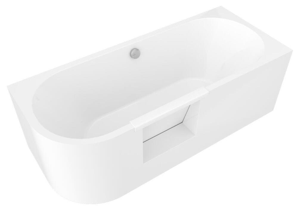 PORTAS Rechts Badewanne mit Tür, 180x75x60cm, Weiß