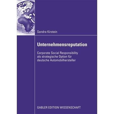 Unternehmensreputation, Taschenbuch von Sandra Kirstein, Betriebswirtschaftlicher Verlag Gabler, 978-3-8349-1201-5