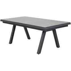 LC Garden, Gartentisch + Balkontisch, Vivera Ausziehtisch Aluminium/Keramik Beton mit Synchronauszug
