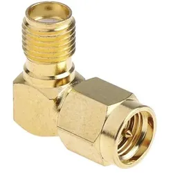 RS PRO HF Adapter, SMA - SMA, 50Ω, Male - Weiblich, Rechtwinklig, 12.4GHz, Elektronikkabel + Stecker
